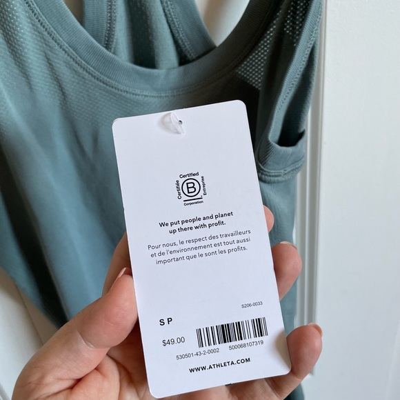 NWT! Athleta Momentum Seamless Tank, size S, Minimalistic Grey - Picture 5 of 5